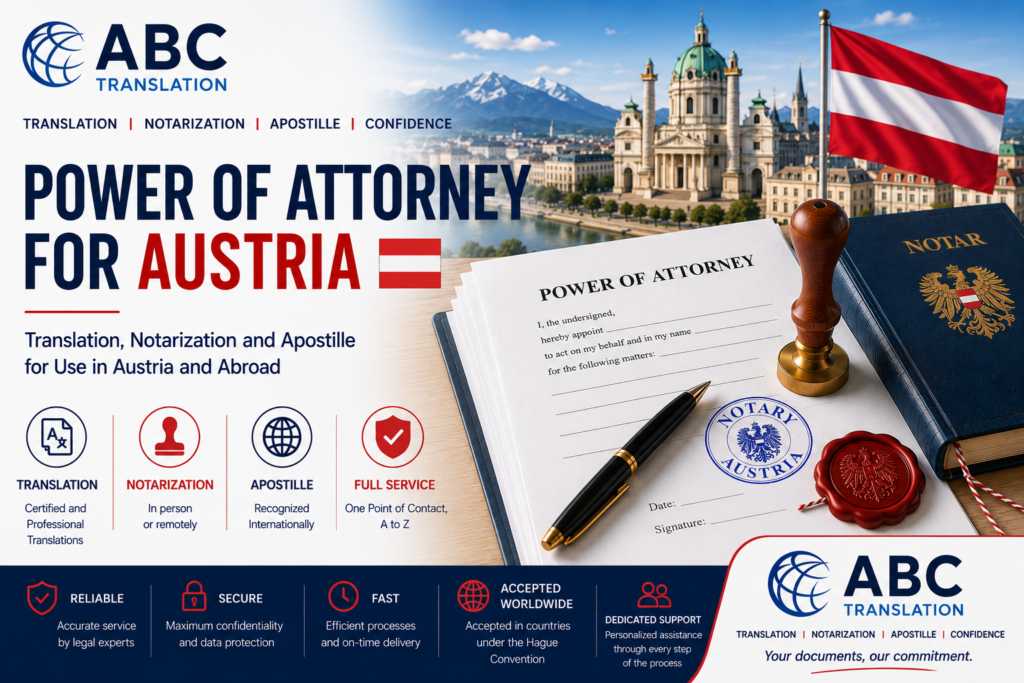 Legalized Power of Attorney Austria