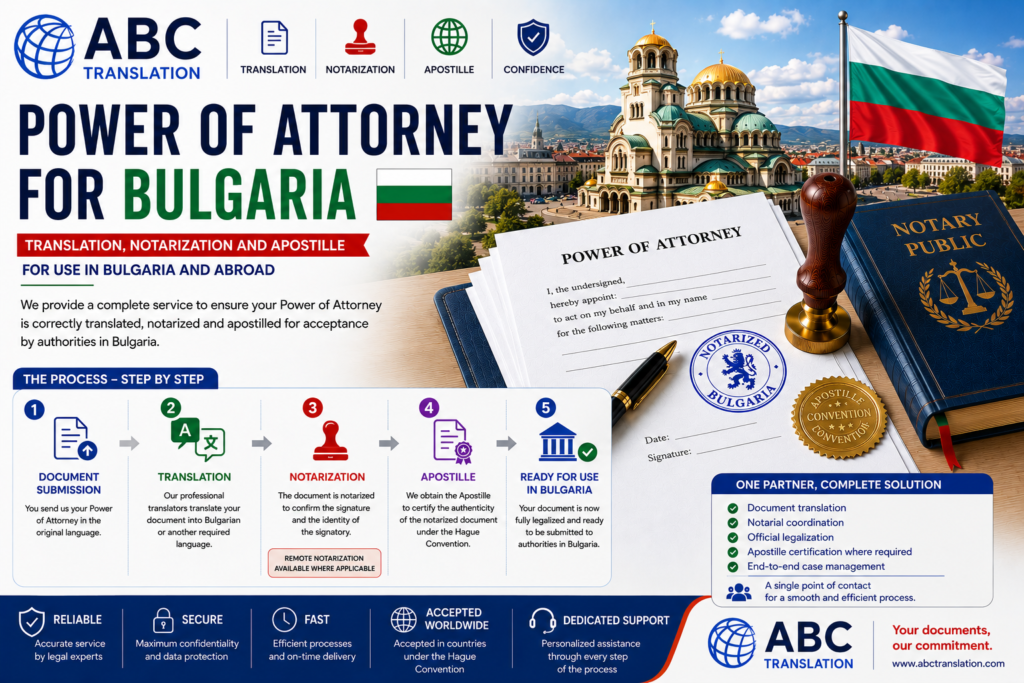 Legalized Power of Attorney Bulgaria