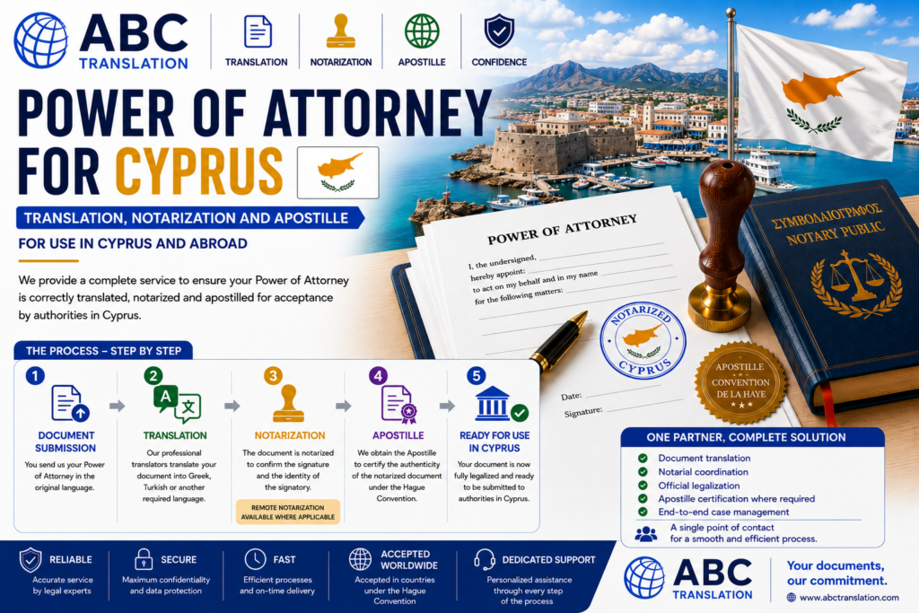 Legalized Power of Attorney Cyprus