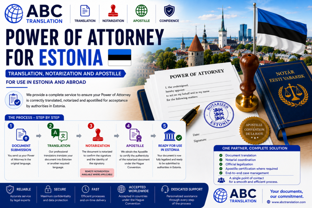 Legalized Power of Attorney Estonia