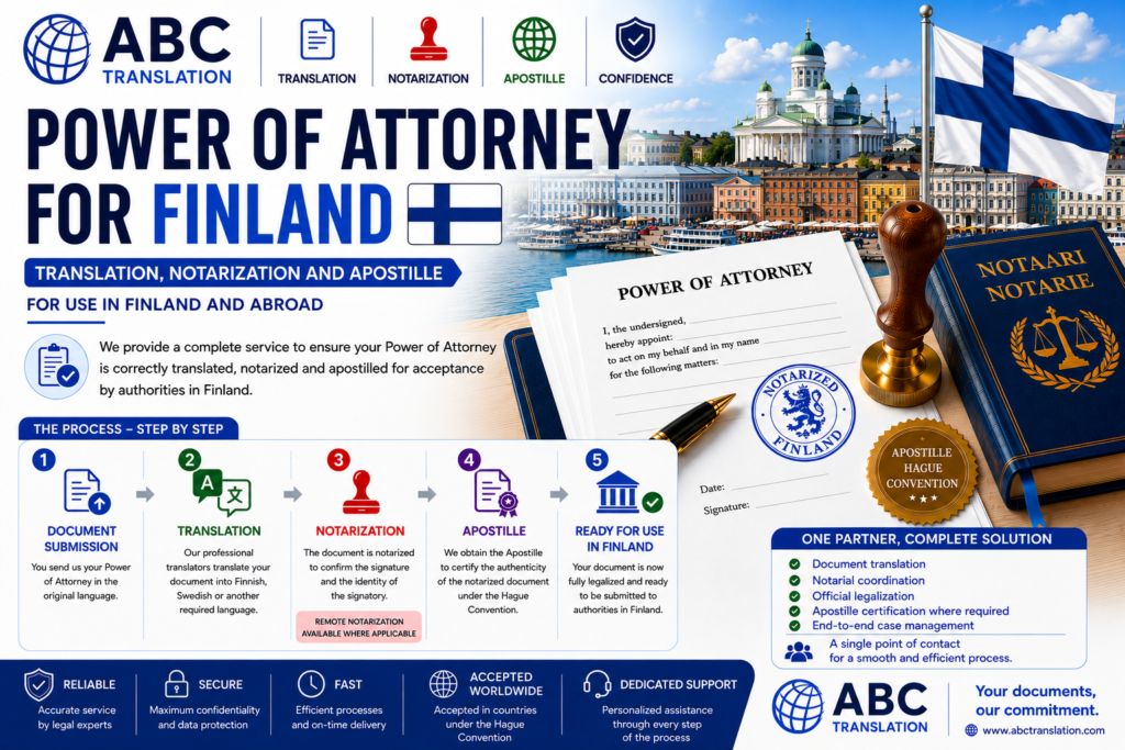 Legalized Power of Attorney Finland