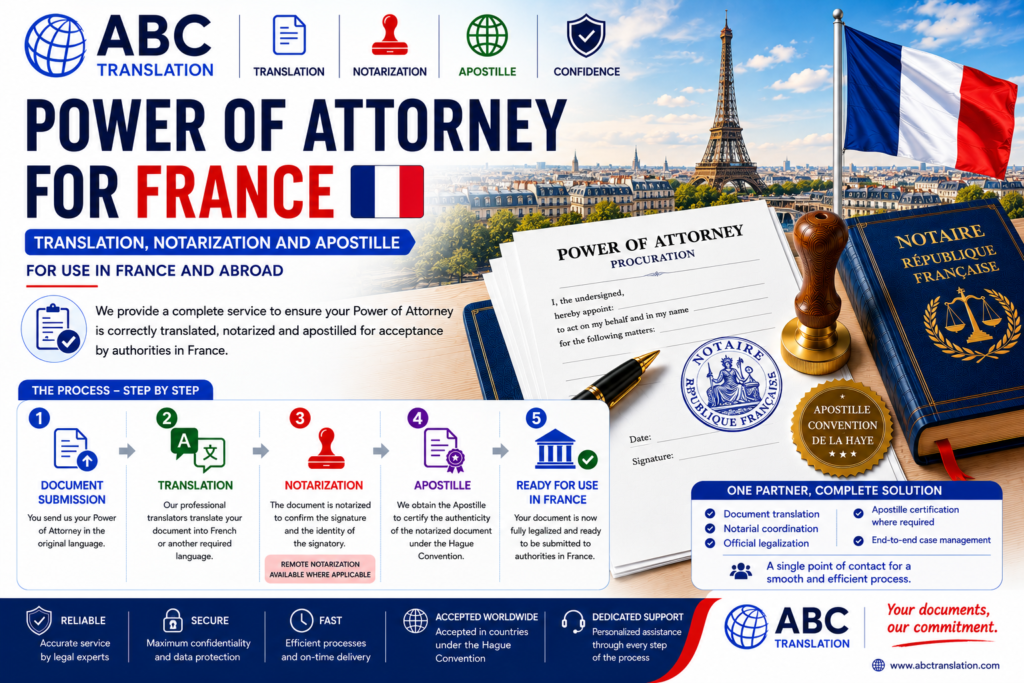 Legalized Power of Attorney France