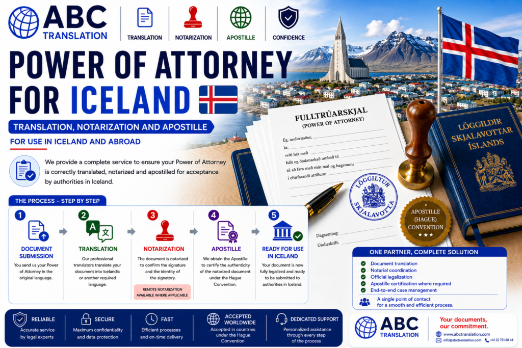 Legalized Power of Attorney Iceland