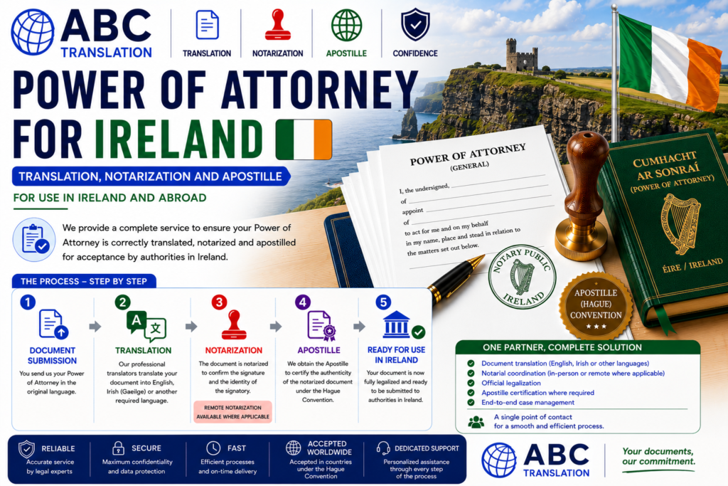 Legalized Power of Attorney Ireland