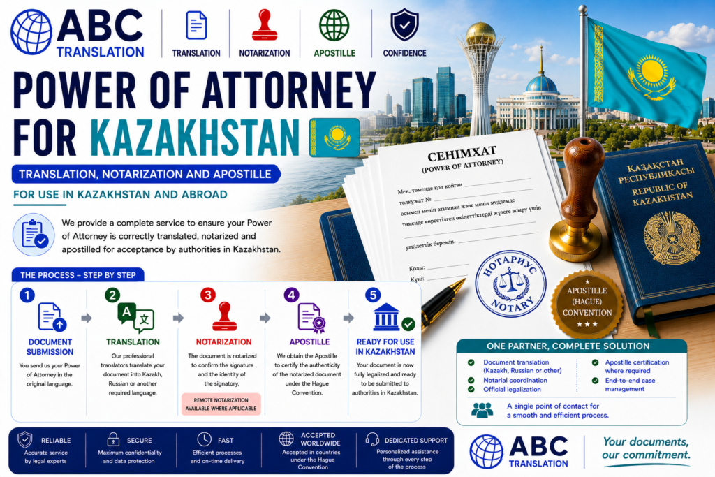 Legalized Power of Attorney Kazakhstan