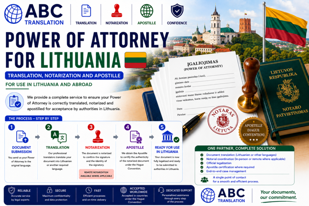 Legalized Power of Attorney Lithuania
