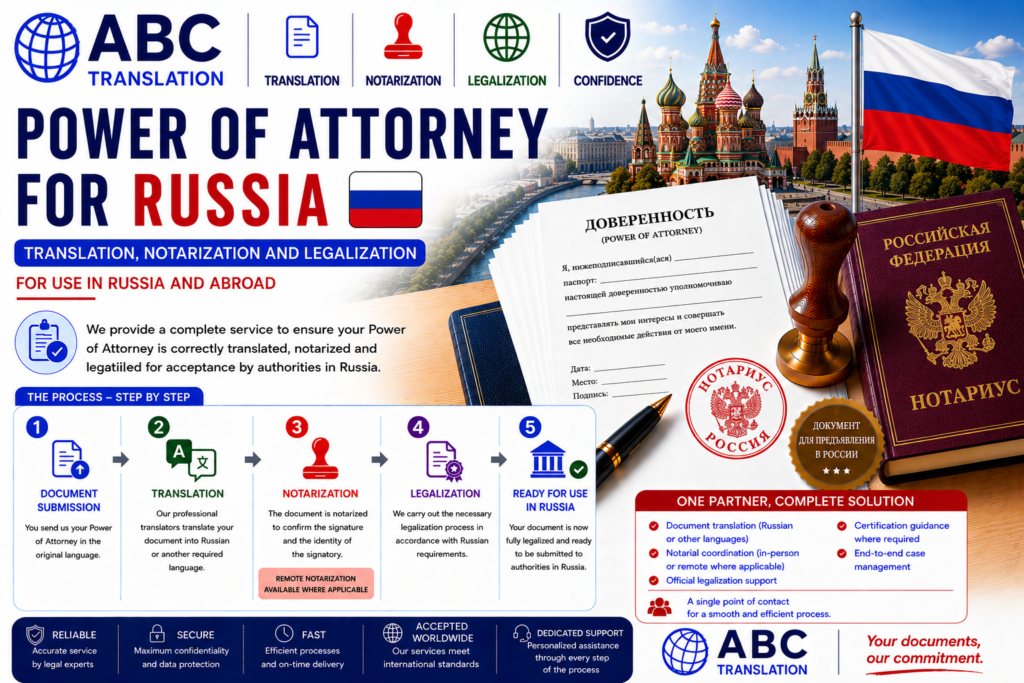 Legalized Power of Attorney Russia