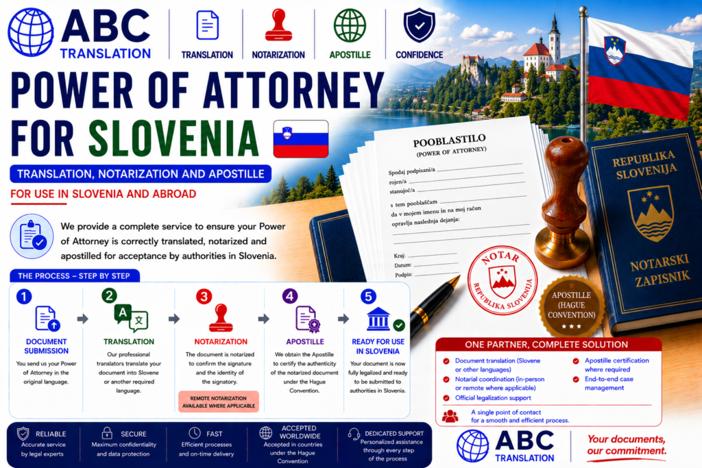 Legalized Power of Attorney Slovenia