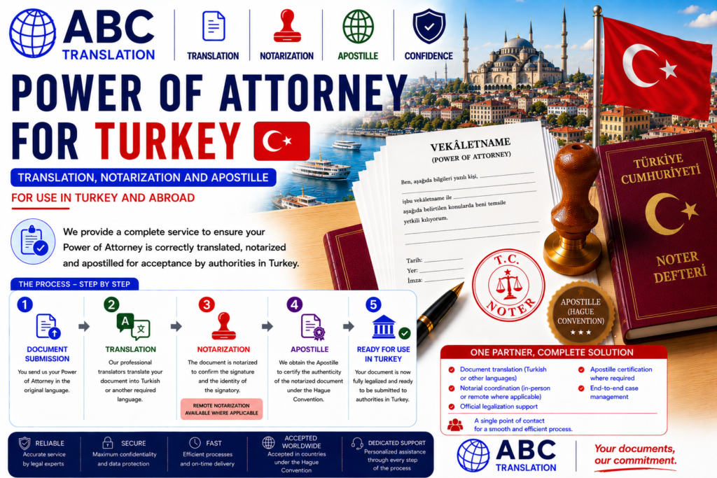 Legalized Power of Attorney Turkey