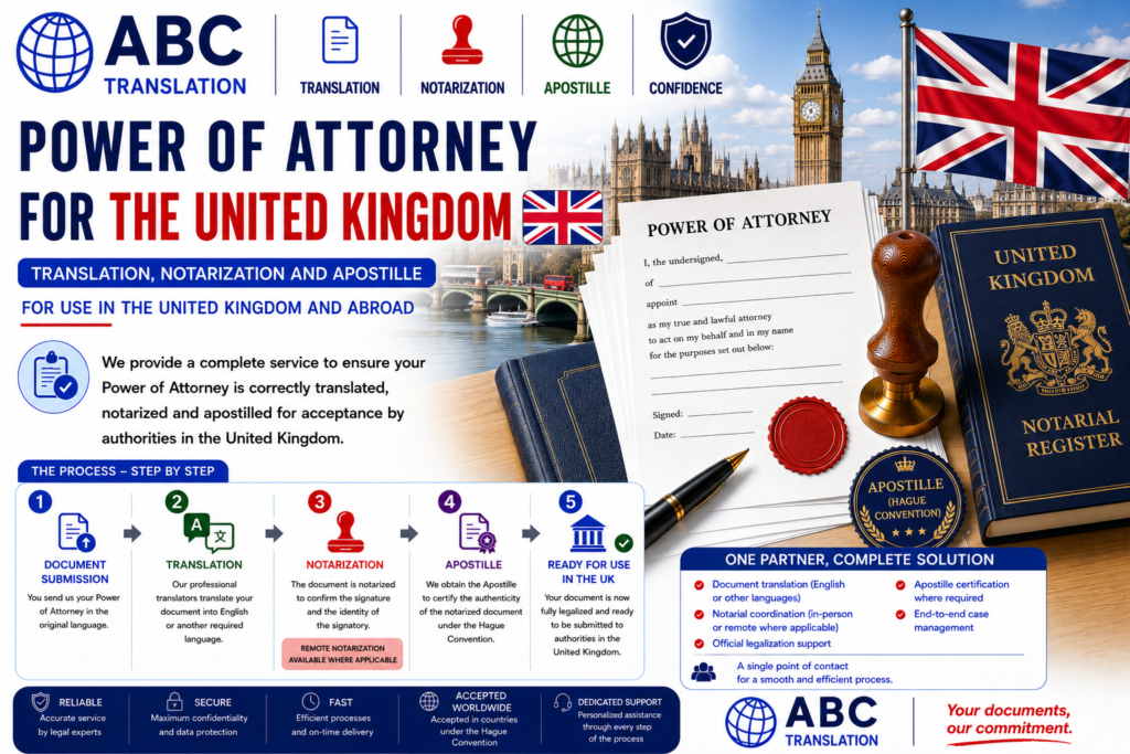 Legalized Power of Attorney United Kingdom